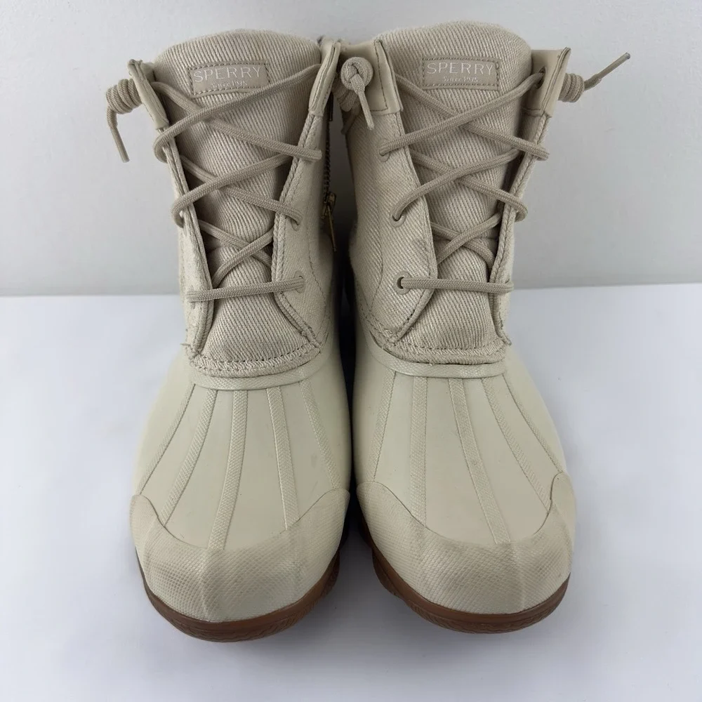 Sperry‎ Women's Waterproof Rubber Boots Size 9 Beige Tan STS86758